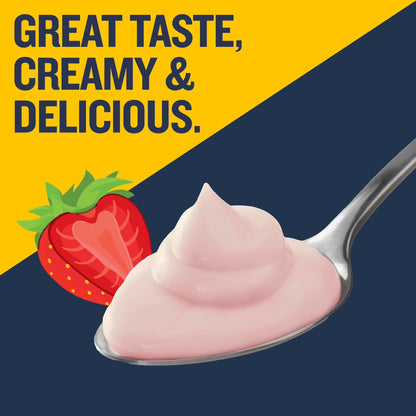 Ratio Yogurt Protein Cultured Dairy Snack, Strawberry, 25g Protein, 1 lb. 5.2 oz (4 Cups)