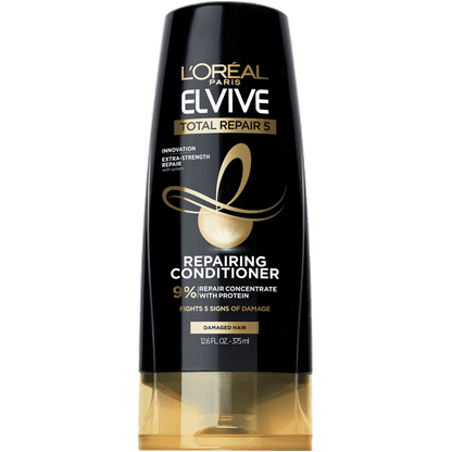 L'Oreal Paris Elvive Total Repair 5 Repairing Conditioner for Damaged Hair, Squeeze, 12.6 fl oz