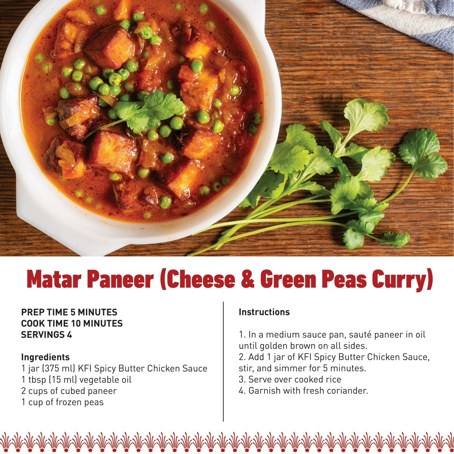 KFI Butter Chicken Simmer Sauce Creamy Cooking Sauce, 24 oz, Gluten-Free, Family Size