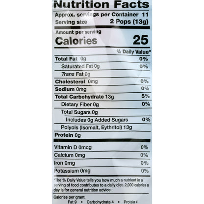 ZOLLIPOPS Lollipops, Sugar Free Candy, Allergen Free with Natural Fruit Flavor, Keto, Vegan 5.2 oz