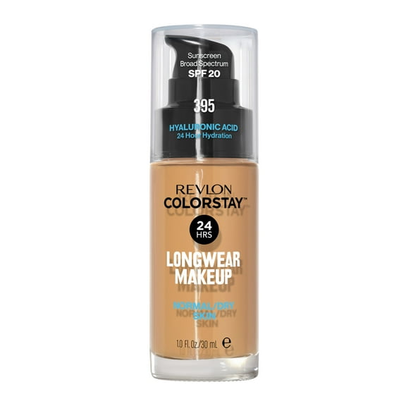 Revlon ColorStay Liquid Foundation Makeup, Normal/Dry Skin, SPF 20, 395 Deep Honey, 1 fl oz