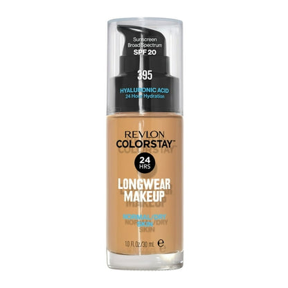 Revlon ColorStay Liquid Foundation Makeup, Normal/Dry Skin, SPF 20, 395 Deep Honey, 1 fl oz