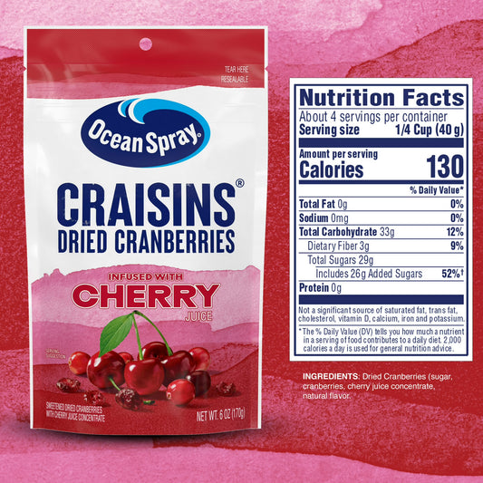 Ocean Spray Craisins Infused with Cherry Juice 6oz