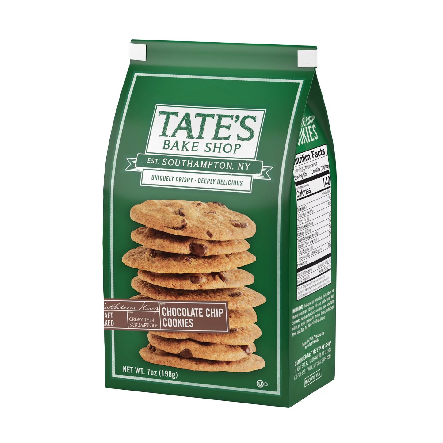 (3 pack) Tate's Bake Shop Chocolate Chip Cookies, 7 oz