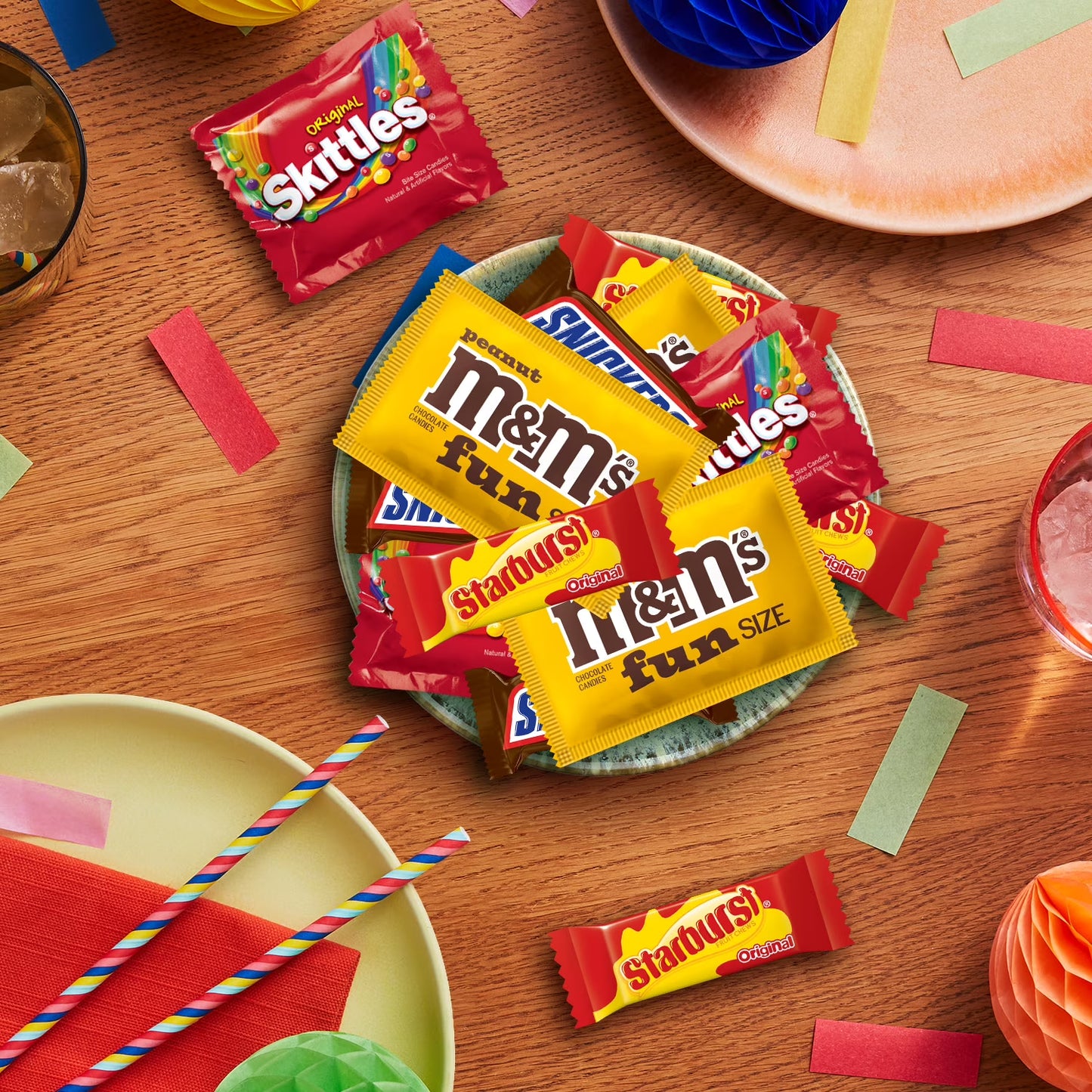 M&M's, Snickers, Skittles & Starburst Fun Size Candy, Sharing Size - 10.39 oz Bag