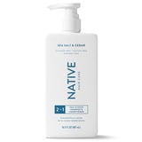 Native Full & Thick 2 in 1 Men's Shampoo and Conditioner, Sea Salt & Cedar, 16.5 fl oz