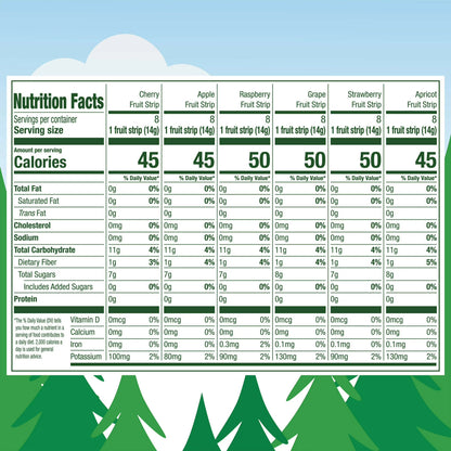 Black Forest Stretch Island Fruit Strips, Variety Pack, 48 Count, Cherry, Apple, Raspberry, Grape, Strawberry, and Apricot, Zero Grams Added Sugar, Non-GMO