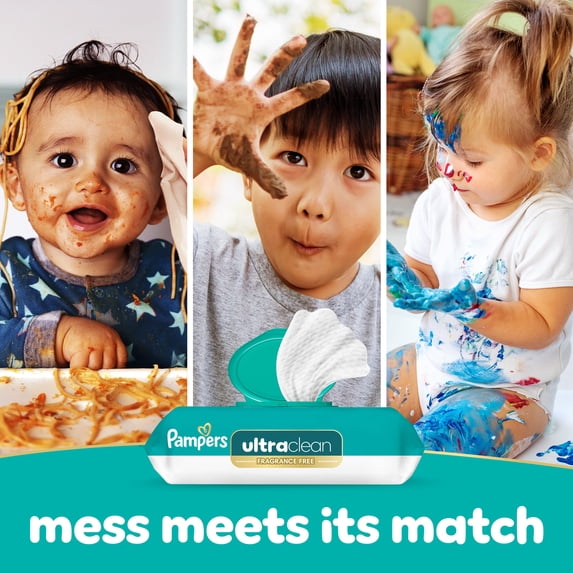 Pampers Ultra Clean Baby Wipes, 2-Pack 156 Wipes (Select for More Options)