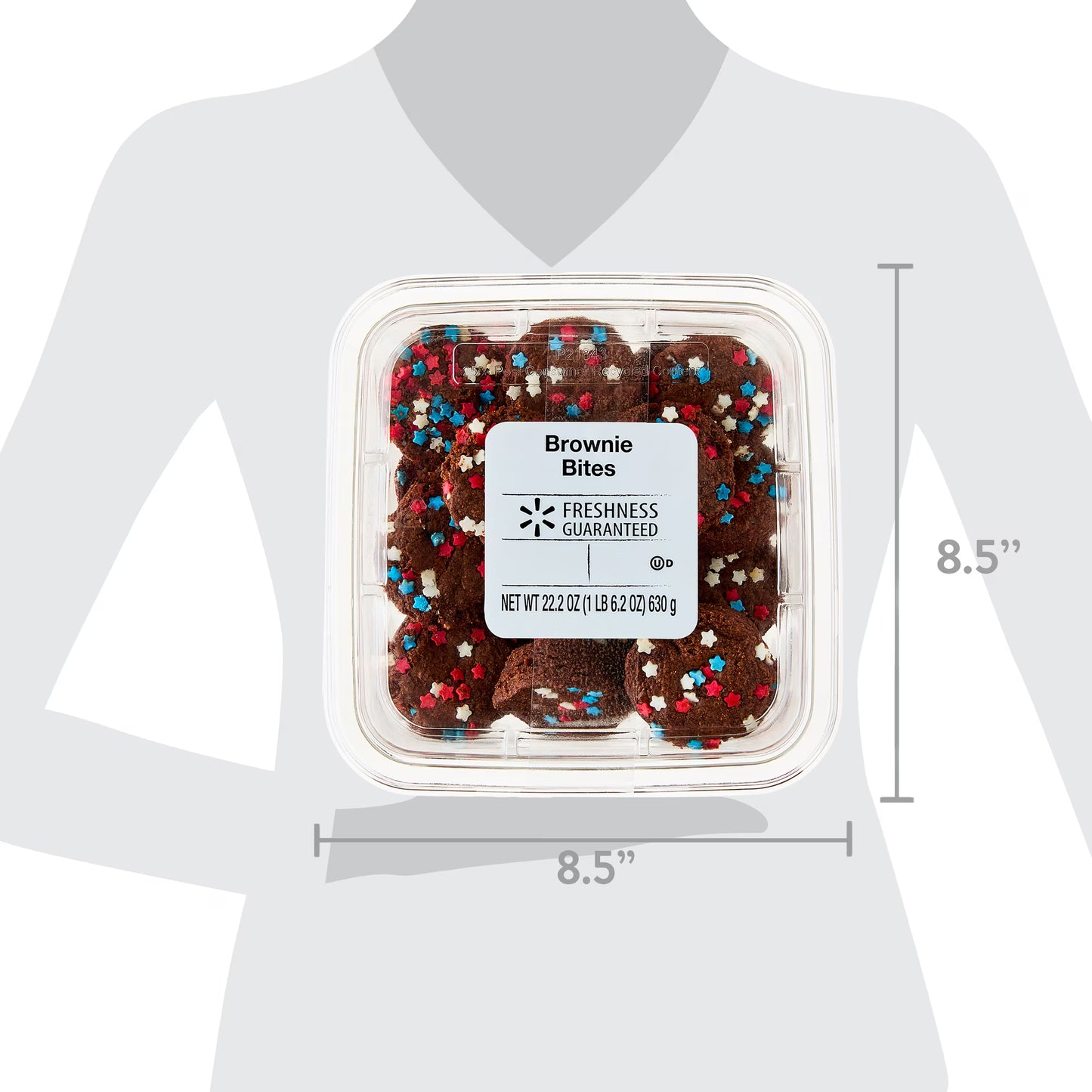 Freshness Guaranteed Brownie Bites with Patriotic Star Sprinkles, 22.2 oz (Baked and Sweet Dessert)