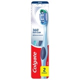 Colgate 360 Deep Clean Toothbrush Pack, Medium Adult Toothbrushes, 2 Pack