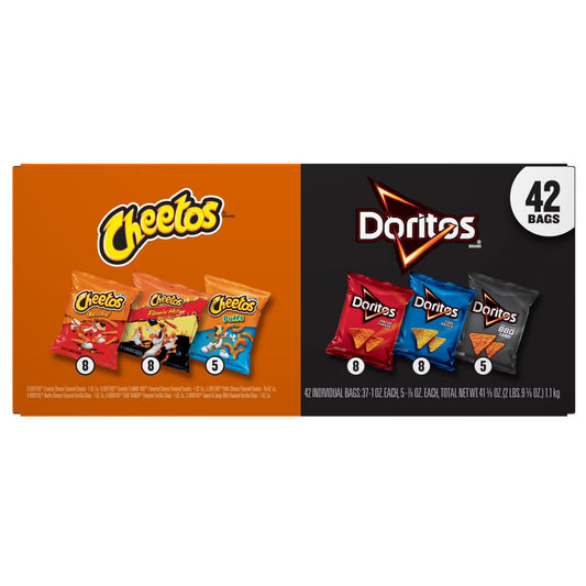Frito-Lay Doritos & Cheetos Mix Variety Pack Snack Chips Multipack 42 Count