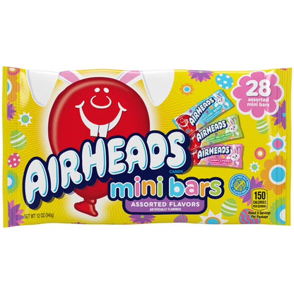 Airheads Candy, Variety Bag, Individually Wrapped Assorted Easter Mini Bars, Party, Non-Melting, 12oz (1 Bag)