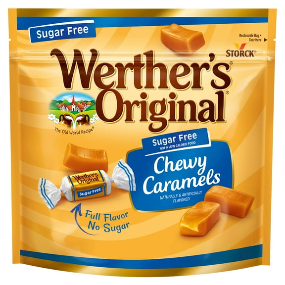 Werthers Original Hard Sugar Free Assorted Flavors, Caramel Coffee, Caramel Chocalate, Caramel Candy 7.7 oz