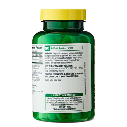 Spring Valley Fast Dissolve Zinc with Vitamin C, Chewable Tablets, Orange, 150 Count