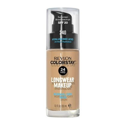 Revlon ColorStay Liquid Foundation Makeup, Normal/Dry Skin, SPF 20, 240 Medium Beige, 1 fl oz