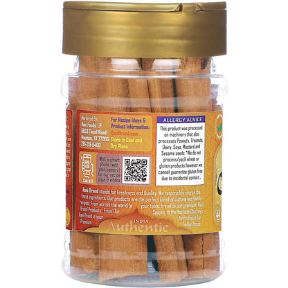 Rani Cinnamon Sticks 2oz (56g) ~ 10-13 Sticks 3 Inches in Length Cassia Round, PET Jar ~ All Natural | Vegan | No Colors | Gluten Friendly | NON-GMO | Kosher
