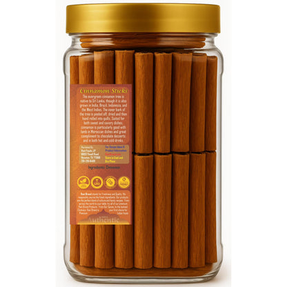 Rani Cinnamon Sticks 14oz (400g) PET Jar - 72-88 Sticks - Strong Aroma, Perfect for Baking, Cooking & Beverages | 3+ Inches Length - Cassia Saigon Cinnamon from Vietnam | Kosher