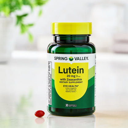 Spring Valley Lutein and Zeaxanthin Eye Health Softgels, 20mg, 30 Count