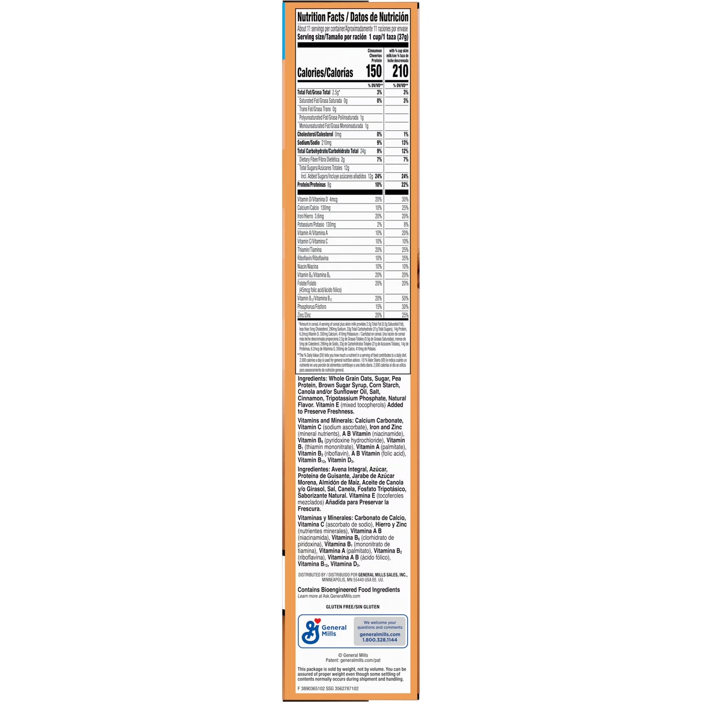 Cheerios Protein Cereal, Cinnamon, 8g Protein, Family Size, 15 oz