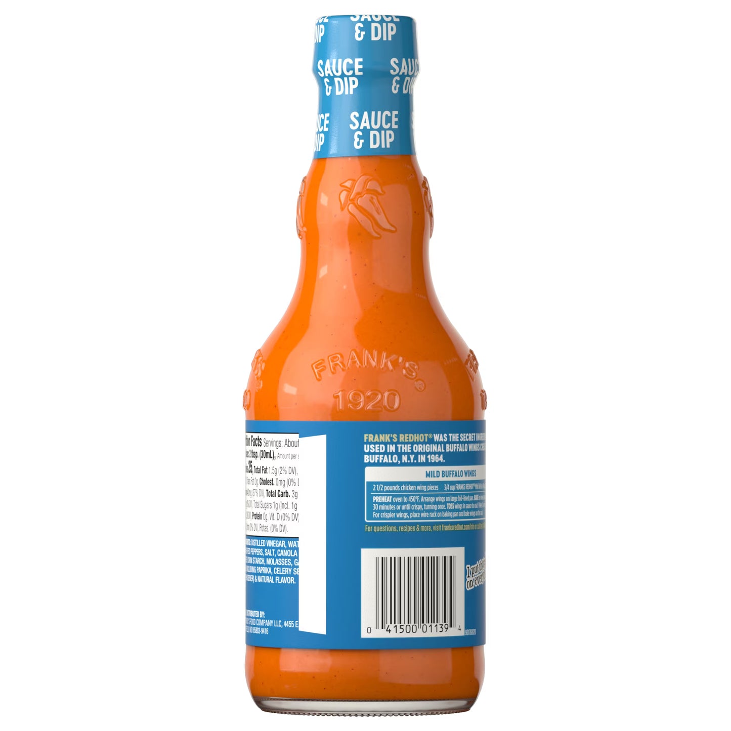Frank's RedHot Kosher Mild Wings Hot Sauce, 12.0 fl oz Bottle