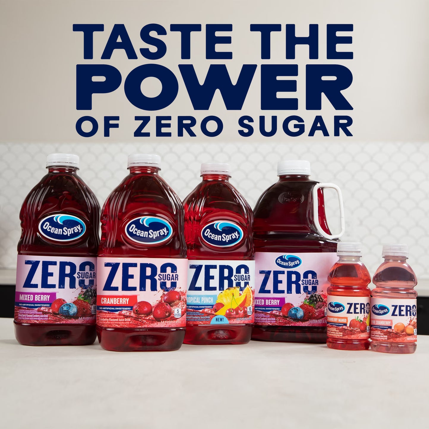 Ocean Spray ZERO Sugar Strawberry Mango Juice Drink, 10 Fl Oz Bottle, 6 Count