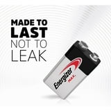 Energizer MAX Alkaline 9 Volt Batteries, 2 Pack