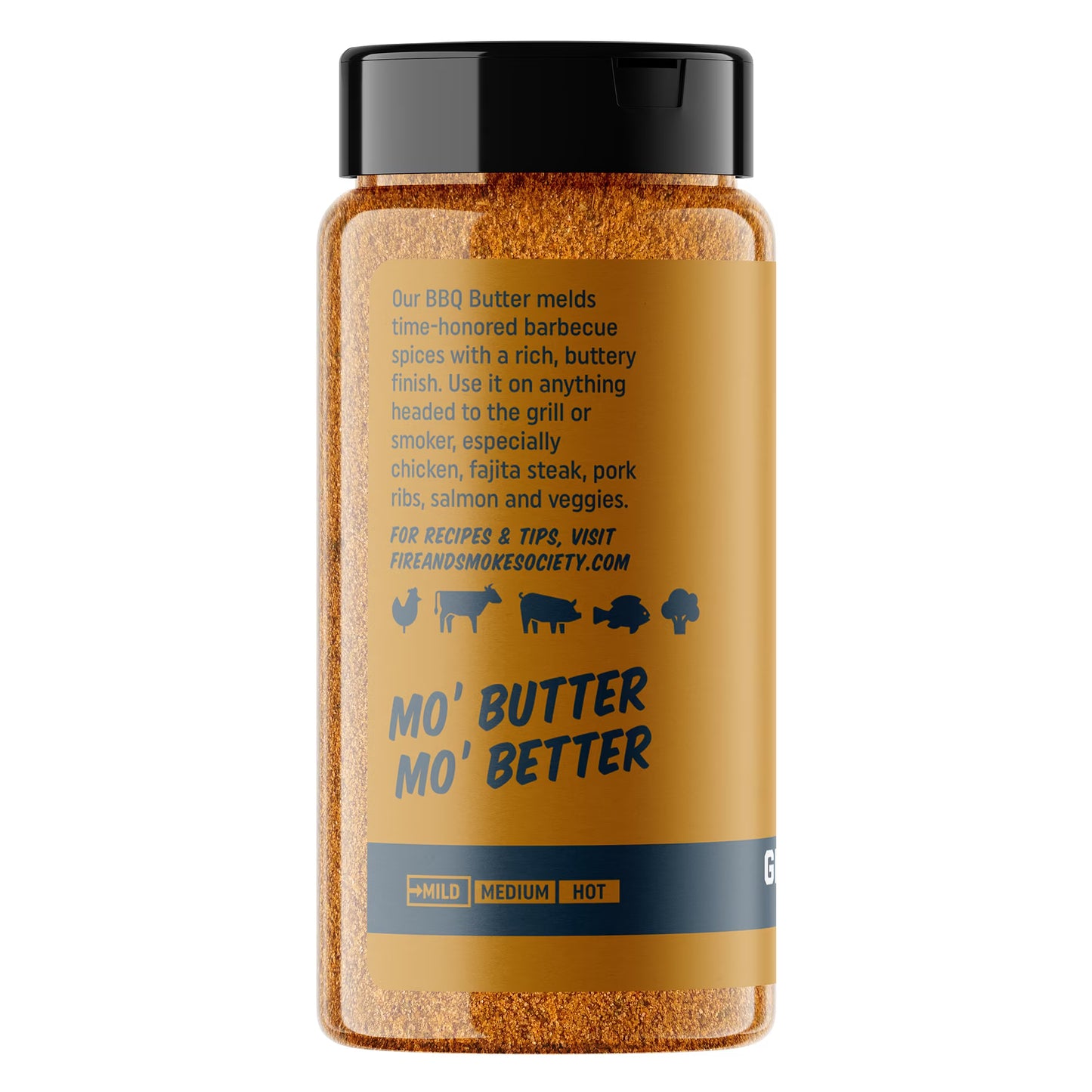Fire & Smoke Society BBQ Butter Seasoning Blend for Grilling, 9.5 oz Mixed Spices & Seasonings