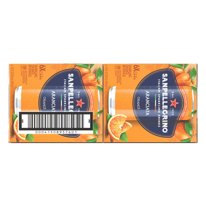 SanPellegrino Soda Italiana Sparkling Orange, 24 Pack Cans