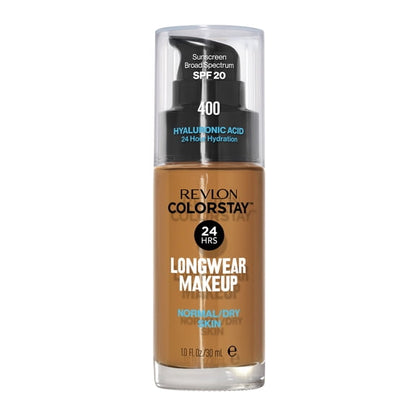 Revlon ColorStay Liquid Foundation Makeup, Normal/Dry Skin, SPF 20, 400 Caramel, 1 fl oz