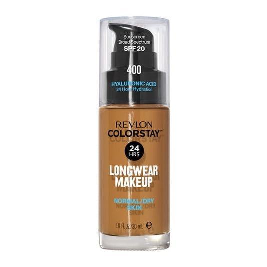 Revlon ColorStay Liquid Foundation Makeup, Normal/Dry Skin, SPF 20, 400 Caramel, 1 fl oz