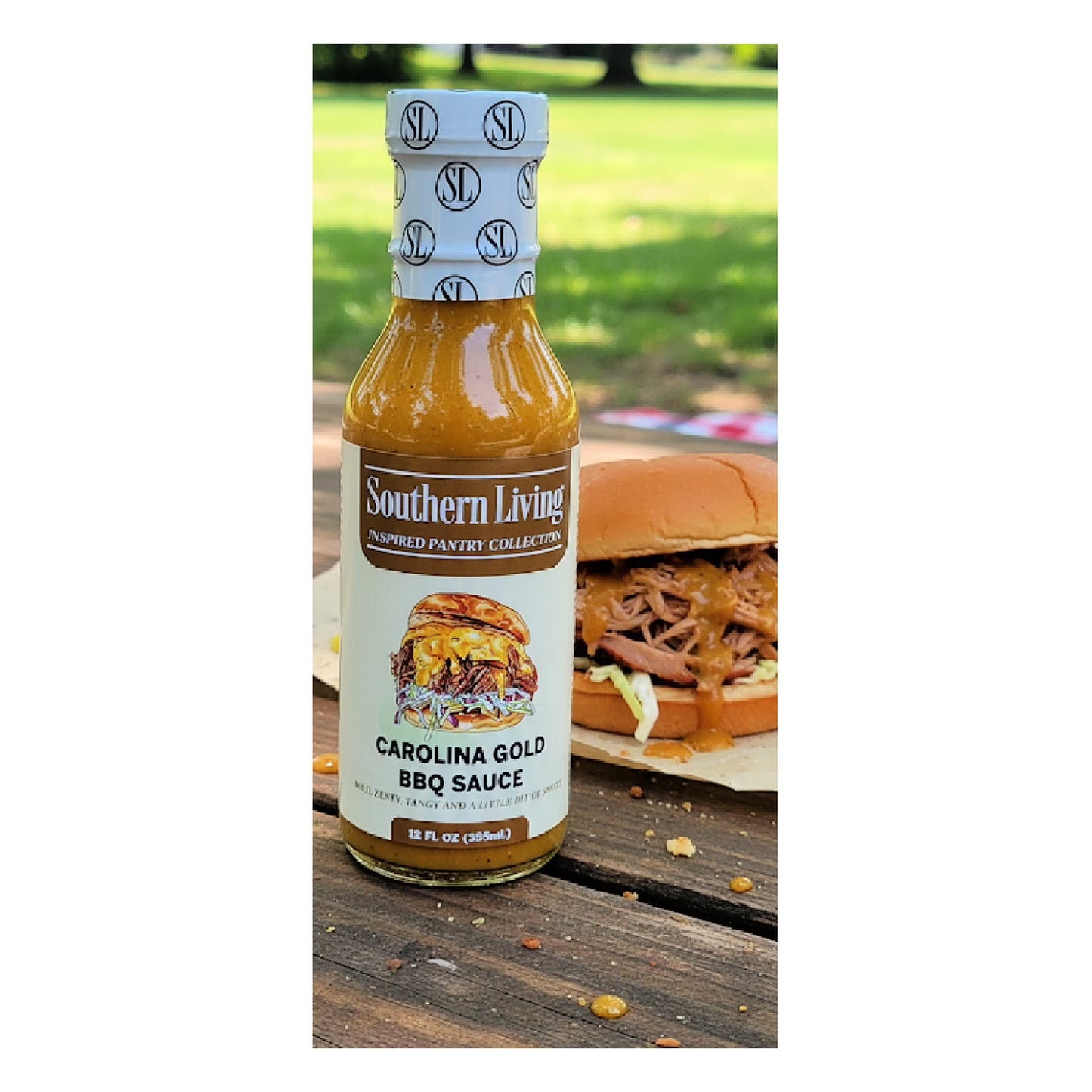 Southern Living Carolina Gold BBQ Sauce, 12 fl oz – Small Batch Zesty BBQ Sauce for Quick Grilling and Dipping