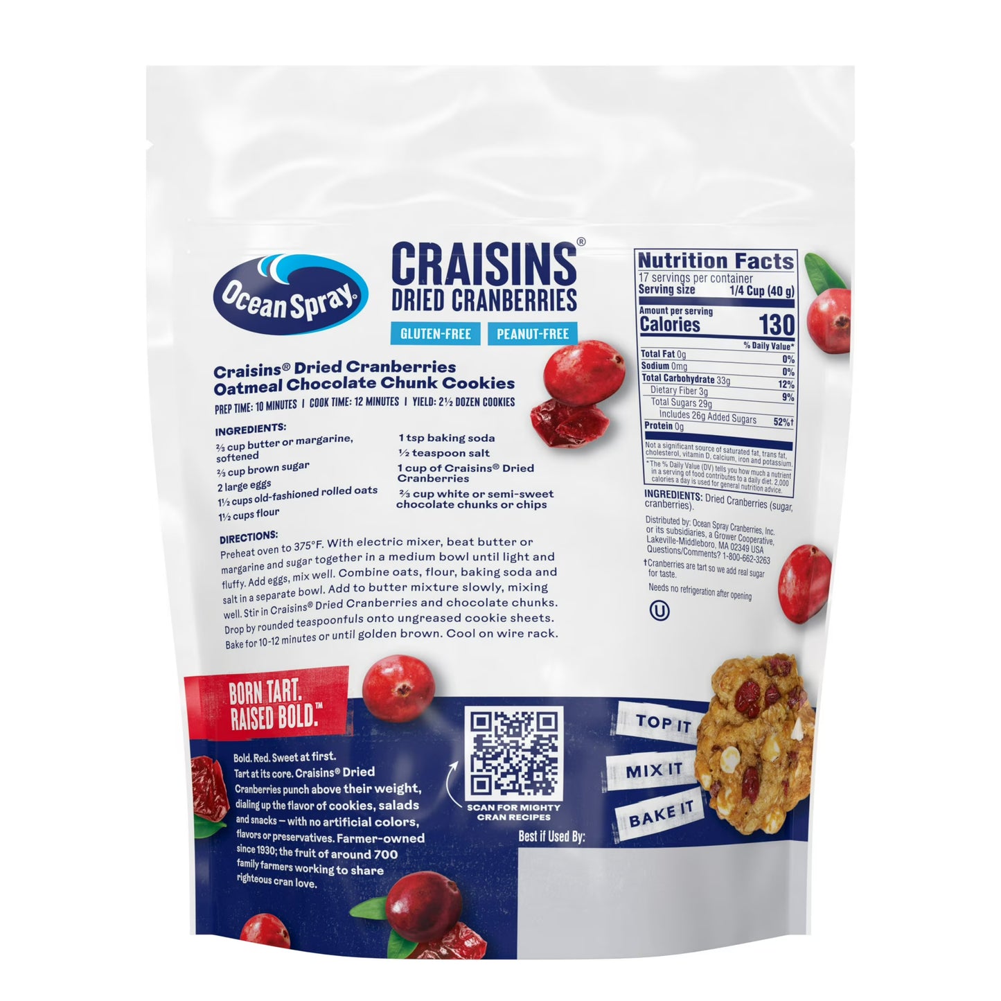 Ocean Spray Craisins Original Dried Cranberries, Dried Fruit, 24 oz Pouch