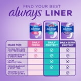 Always Panty Liners, Daily Protect, Regular Length, Unscented liners, 48 Count