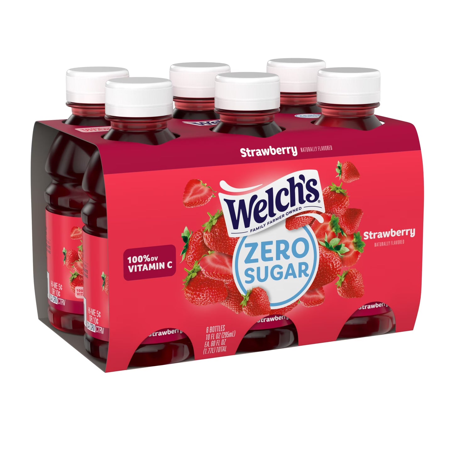 Welch's Strawberry Zero Sugar Drink, 10 fl oz Bottle