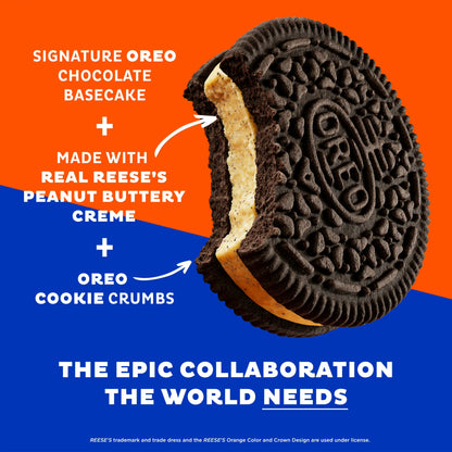 OREO REESE'S Peanut Buttery Creme Chocolate Sandwich Cookies, 12.35 oz
