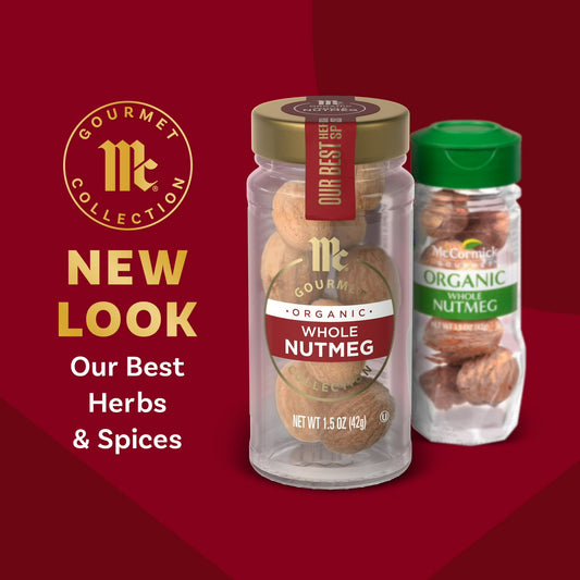 McCormick Gourmet Organic Whole Nutmeg, 1.5 oz Bottle