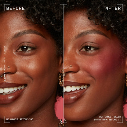NYX Professional Makeup Buttermelt Powder Blush, Butta than before