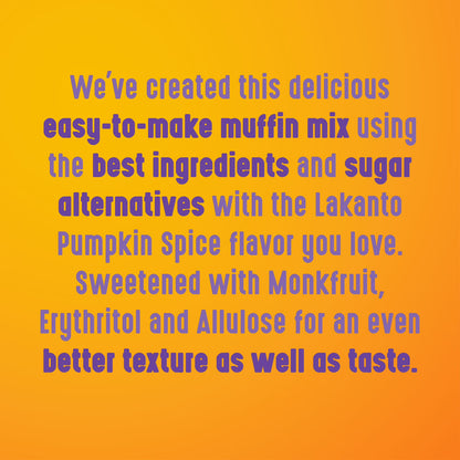 Lakanto Pumpkin Spice Muffin Mix - Sweetened with Monk Fruit and Allulose, Erythritol -8 Oz