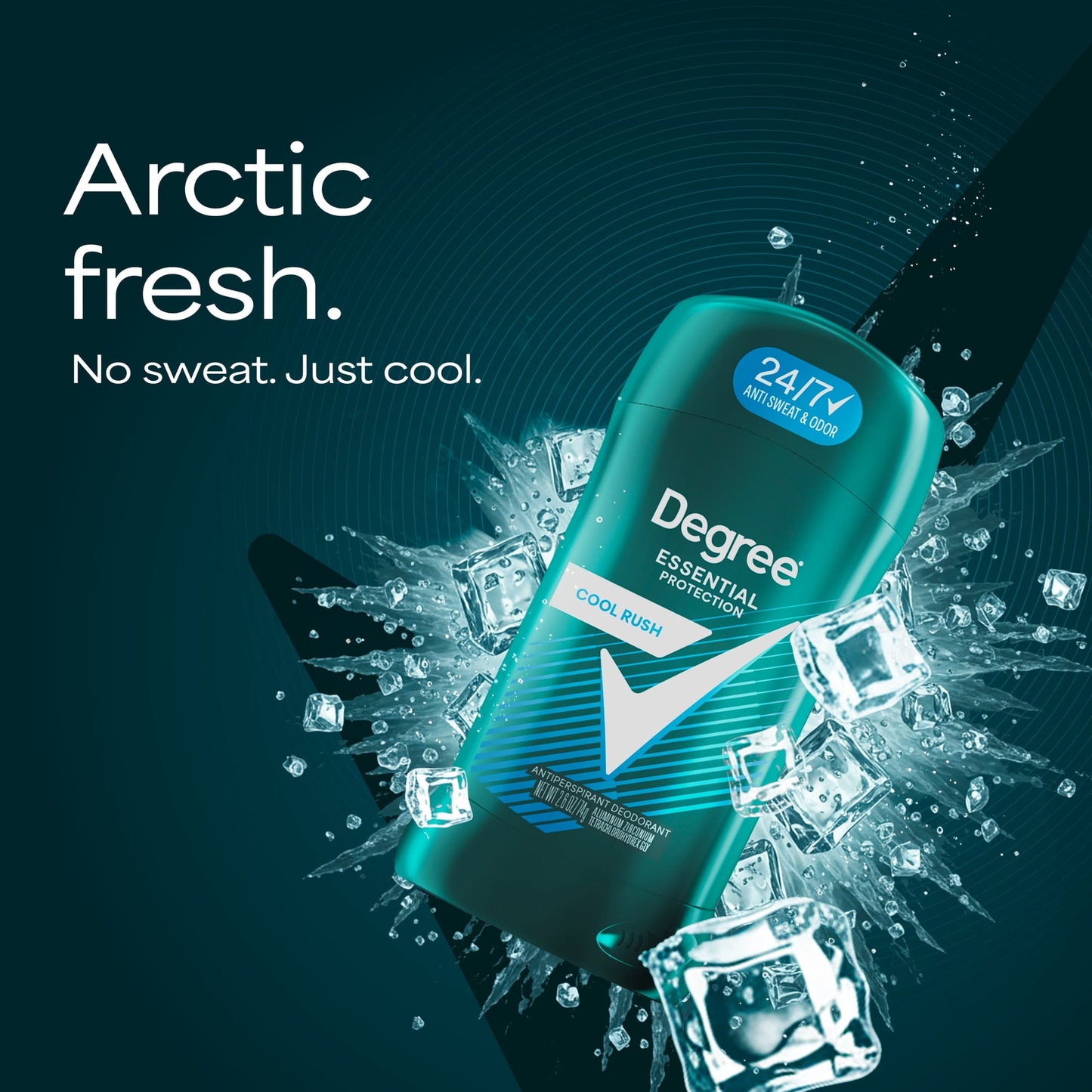 (3 pack) Degree Men Original Antiperspirant Deodorant 48-Hour Sweat & Odor Protection Cool Rush Antiperspirant For Men, 2.6 oz