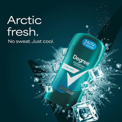 (3 pack) Degree Men Original Antiperspirant Deodorant 48-Hour Sweat & Odor Protection Cool Rush Antiperspirant For Men, 2.6 oz