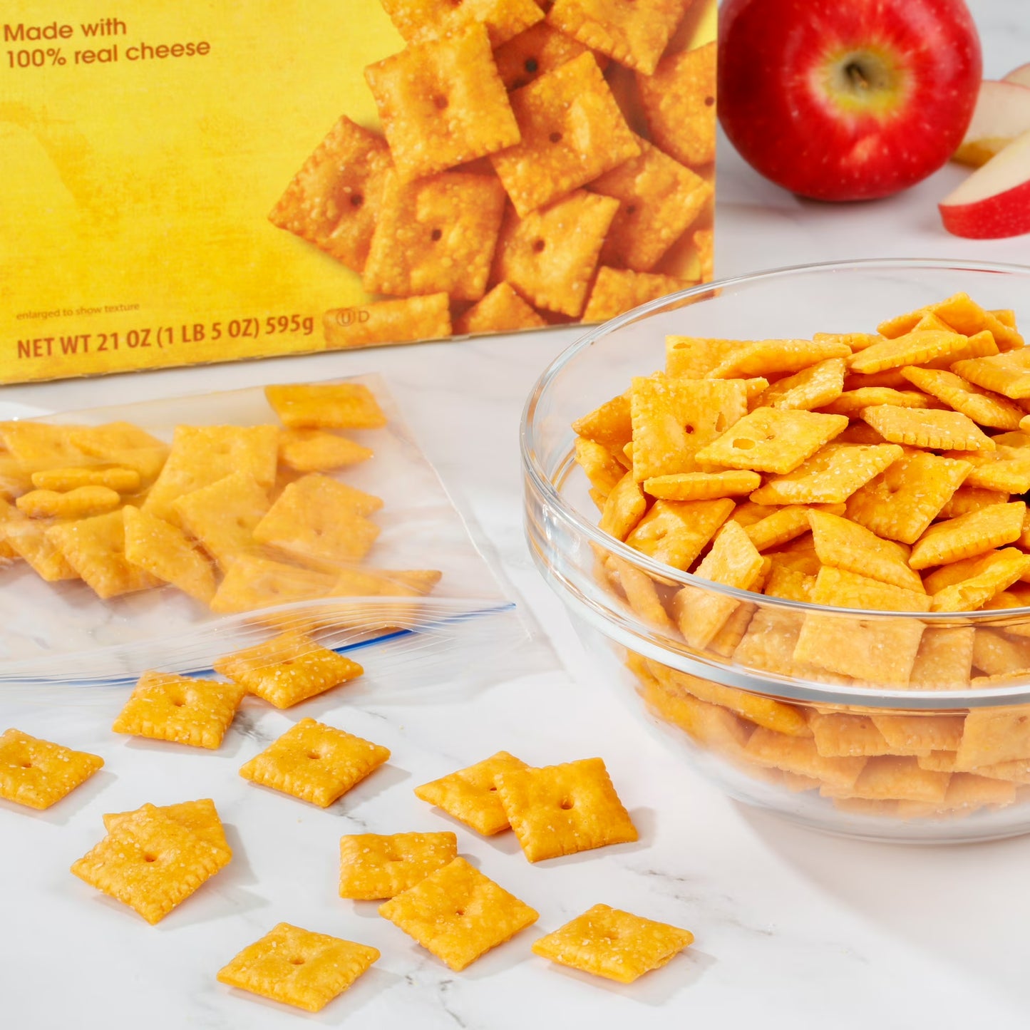 (3 pack) Great Value Cheese Crackers, 21 oz