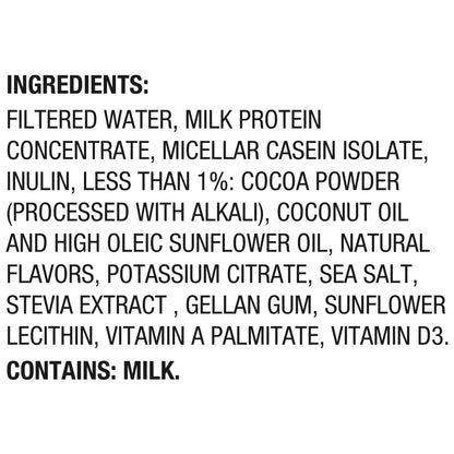 Oikos Protein Shake, Shelf Stable, Chocolate, 30g Protein, 12 fl oz, 4 Count Bottles