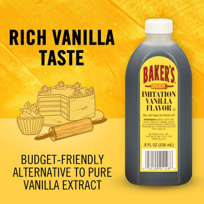 Baker's Kosher Imitation Vanilla Flavor, 8.0 fl oz Bottle
