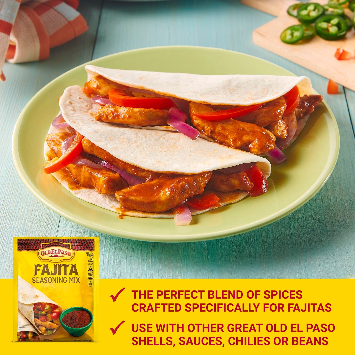 Old El Paso Fajita Seasoning Mix, Meal Prep, Spices and Seasonings, 1 oz Packet