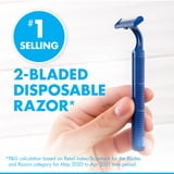 Gillette Sensor 2 Fixed Head Men 2 Blade Disposable Razor,12 count