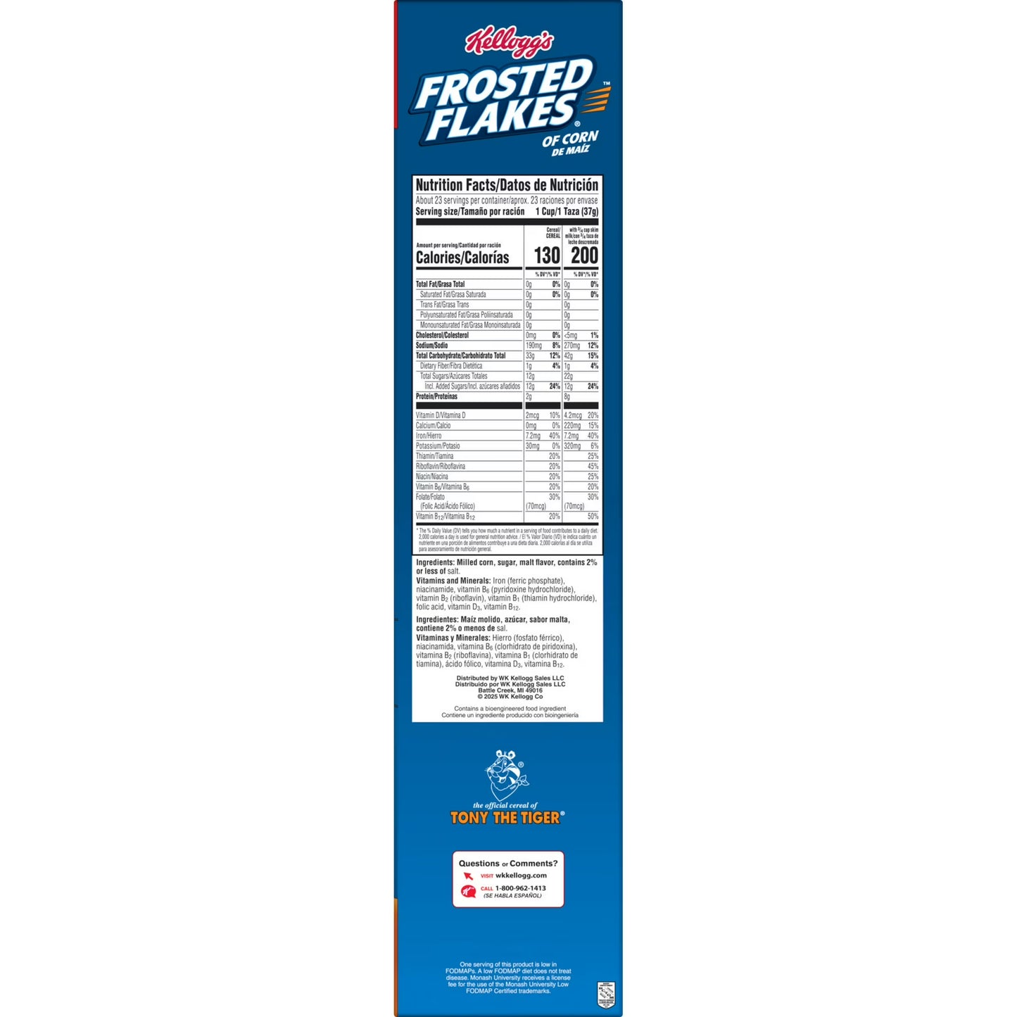 Kellogg's Frosted Flakes Original Breakfast Cereal Mega Size Box, 30.6 oz