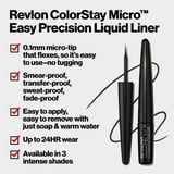 Revlon ColorStay Micro Easy Precision Liquid Eyeliner, 24hr Coverage, 301 Blackout, 0.057 fl oz