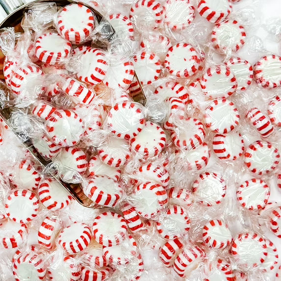 Starlight Peppermint Hard Candy - Bulk 2 Pounds Individually Wrapped Peppermints, Starlights Mints - Refreshing Peppermint Candies - Approx 170 Count