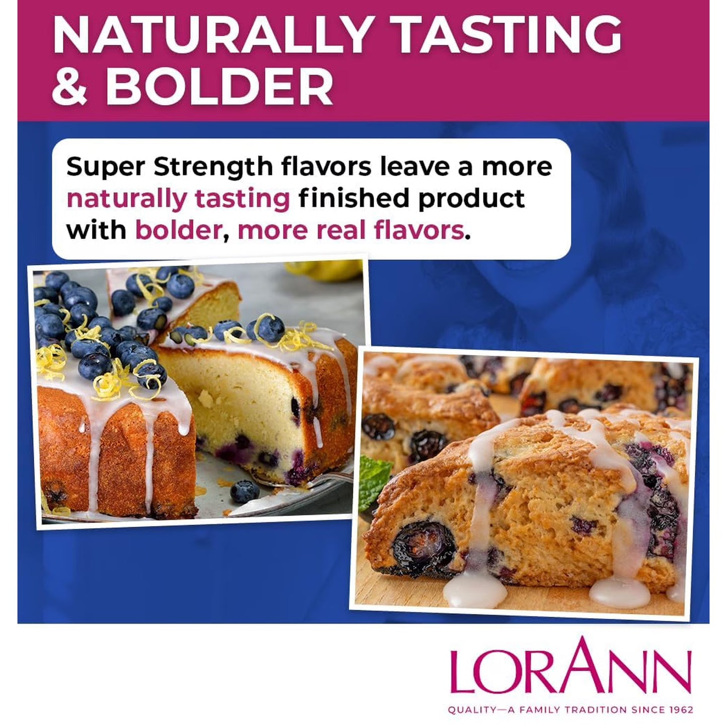 LorAnn Oils Super Strength Flavoring - Used For Candy Making, Flavoring Extracts, Baking, Hard Candy, and Flavor Oils, Blueberry, 1 fl dram