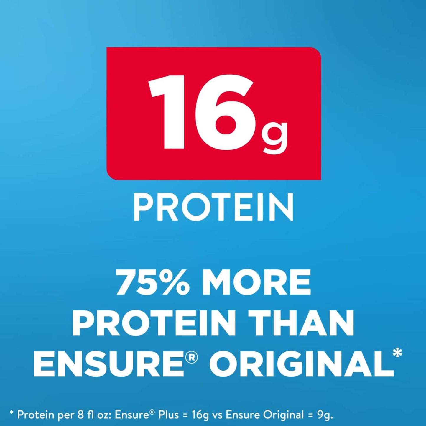 Ensure Plus Meal Replacement Nutrition Shake, Vanilla, 16g Protein, 8 fl oz - 16 Pack